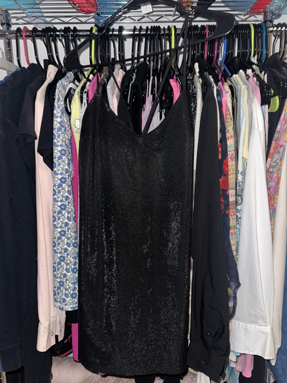Forever 21 Black Shimmery Mini Dress